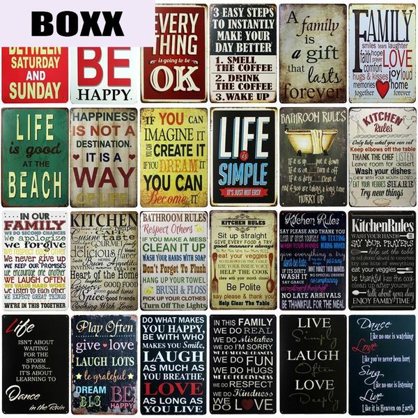 

life slogan metal sign bar wall decor family tin sign vintage metal signs home decor painting plaques art poster