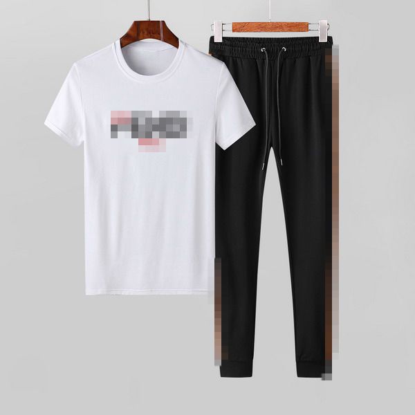 

новые мужские дизайнерские спортивные костюмы brand letters ff повседневные костюмы мода лето короткие рукава футболки+ длинные брюки компле, Gray