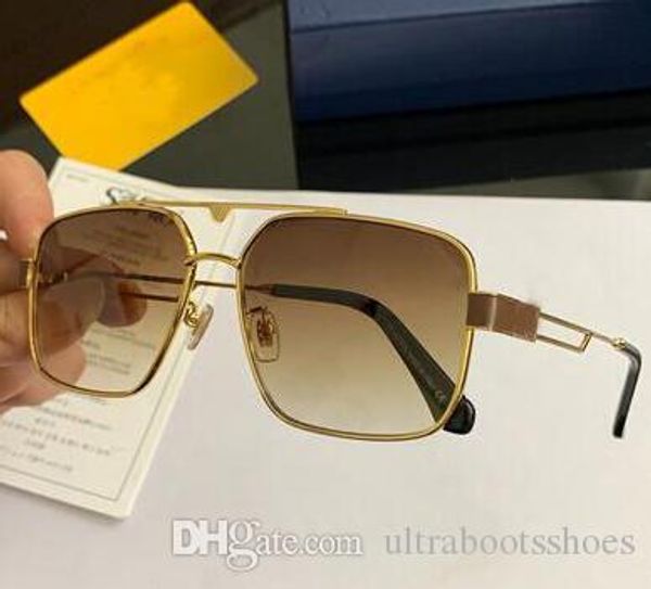 

new luxury sunglasses mens designer metal vintage sunglasses fashion style square frameless uv 400 lens with original case, White;black