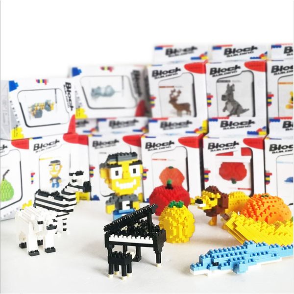 

супер горячие 29 виды мини-супер куклы плодовых животных фортепианных мелкосемянные строительных блоков пластиковые развивающие игрушки для