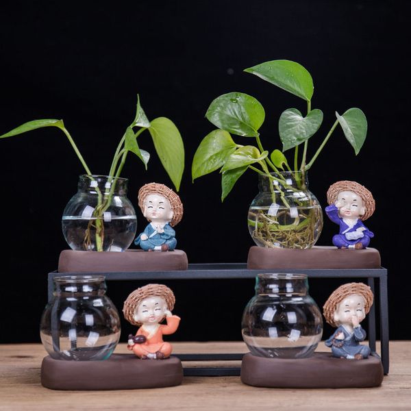 

green radish vase flower holder ceramic hydroponic container glass xiao hua qi living room decoration home decoration tea table flower pot