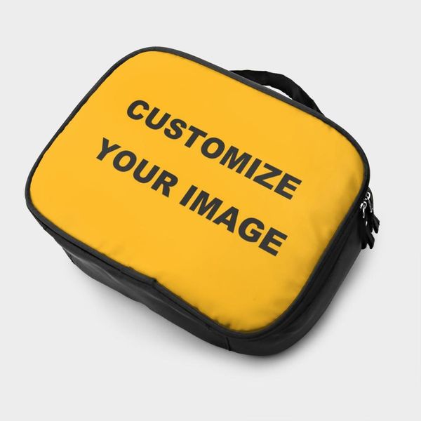 

noisydesigns customize your image women makeup bags organizer two layers large capacity cosmetic box beauty case neceser mujer