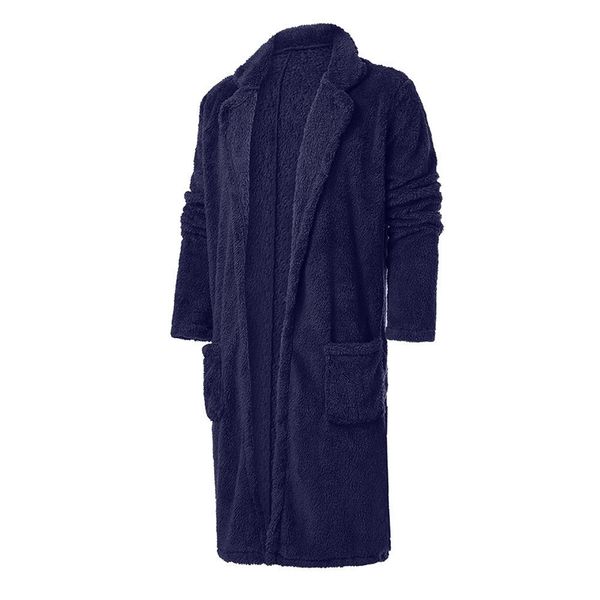 

men's plush cardigans long trench coat autumn plus size -4xl long sleeve turn down collar winter thin pocket coat fur cardigans, Tan;black