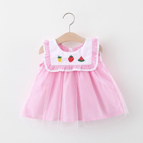 

детская дизайнерская одежда девушки внешняя торговля детская одежда летние девушки без рукавов жилет юбка 0-14 лет ребенок милый хлопок плат, Red;yellow