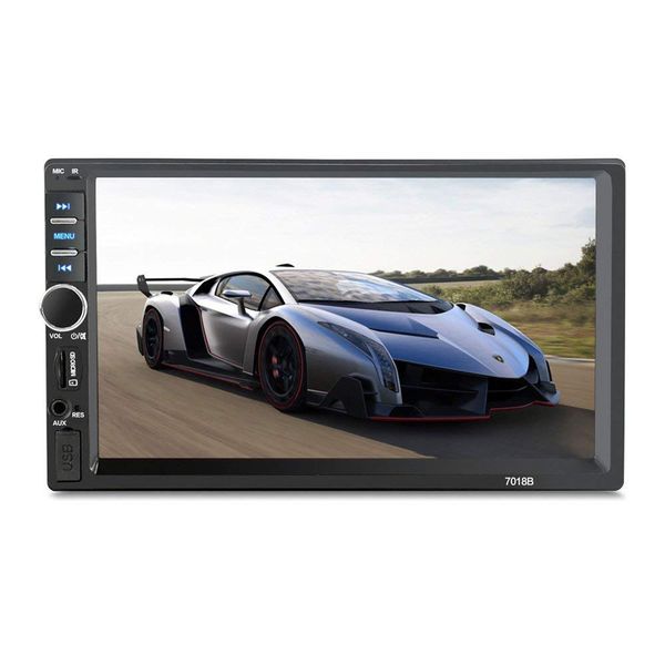

7018b 2 din 7" touch screen car mp5 player audio stereo fm radio bluetooth mp3 player support tf multimedia
