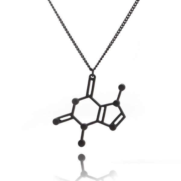 

2020 mensazone new arrival molecular necklace stainless steel science reaction pendant necklace for women, Silver