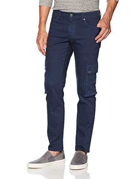 

quality durables co. men's stretch slim fit cargo jean, Blue