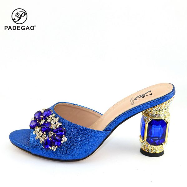 

new arrival blue color shoes to match wedding 2020 african wedding shoes without bag set matching for party, Black
