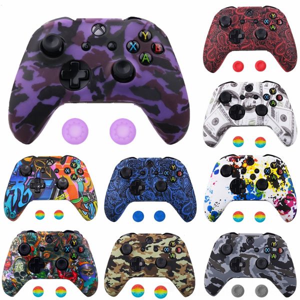 

mg9ht rubber camo silicone protective skin case camouflage x sleeve for xbox one cover s controller protector