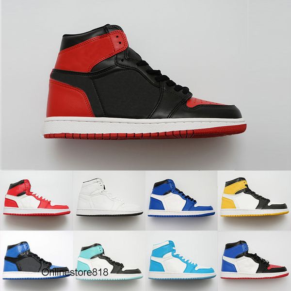 

36-47 классический суд фиолетовый pine green mid og 1 топ 3 мужчины женщины баскетбол обувь 1s banned бред чикаго royal blue спортивные крос