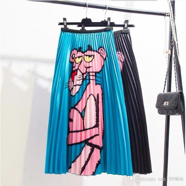 

faldas де альта calidad elásticas пункт mujer estilo europen калла альт против estampado де dibujos animados каюты otoño 2019, Black