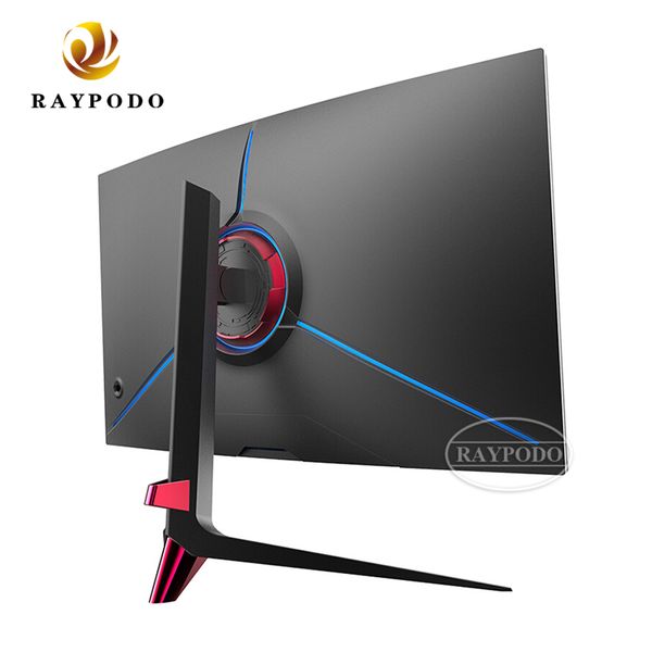 

raypodo new desgin curved 24 inch 27 inch 32 inch pc gaming monitor with lifting base and vesa wall mount option