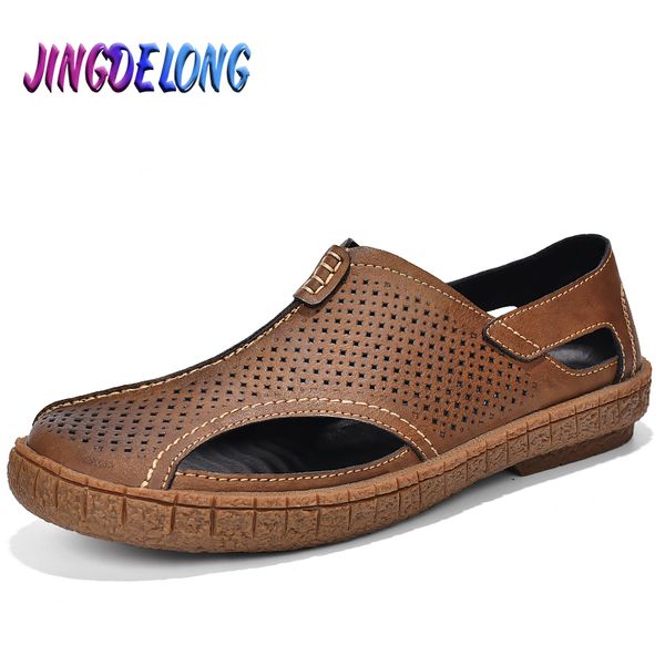 

sell fashion classic men casual flats outdoor summer mens beach roman style men's sandals t200420, Black
