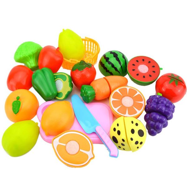

fun preschool children plastic cutting vegetables fruits baby early educational kitchen toys pretend playset