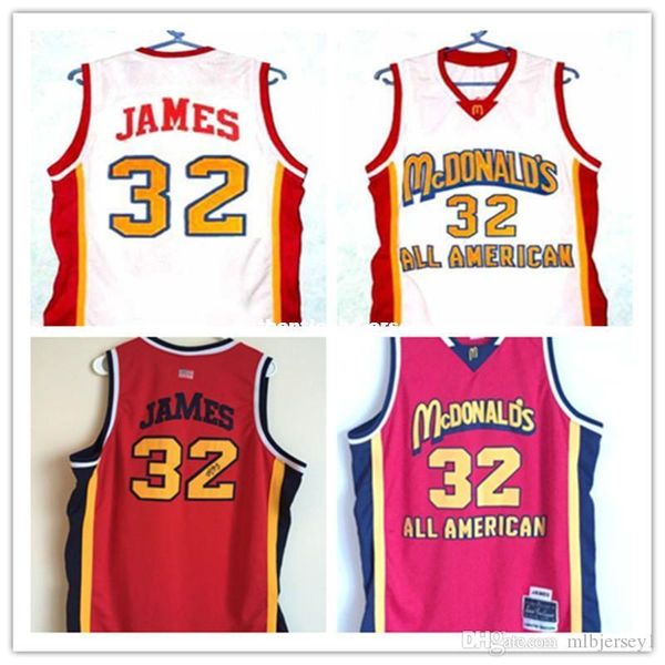 

32# mcdonald all american basketball jerseys customize player name and number of any size men's jerseys, Black;blue