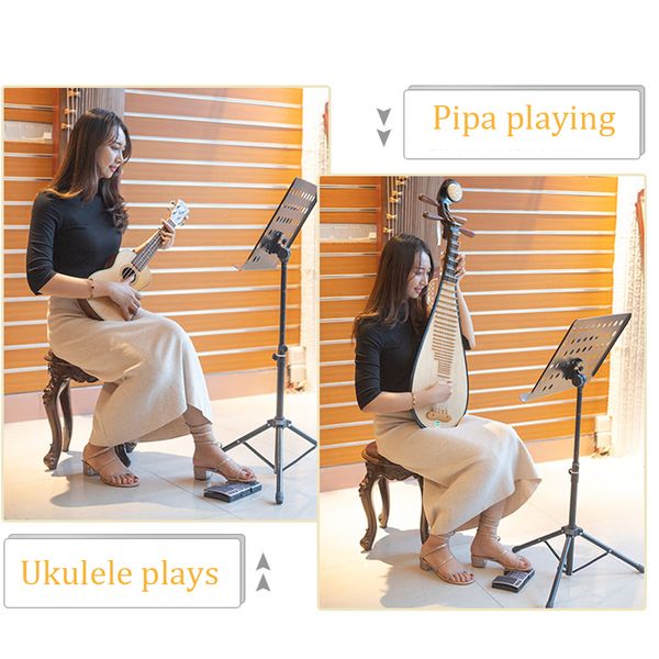 

new wireless bt page turner pedal for guitar violin piano electronic music sheet flipping accessories