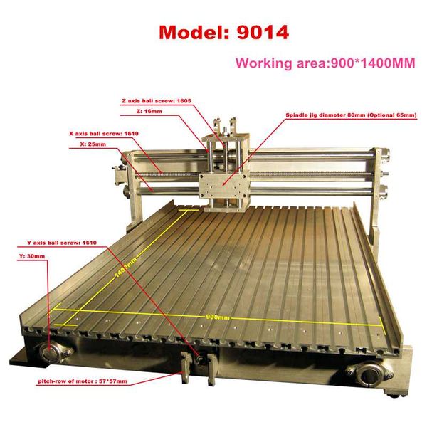 

сделай сам алюминиевый маршрутизатор cnc рама 900x1400mm z инсульта 100 мм 6090 алюминиевая рама гравировальный станок токарный станиной с ч