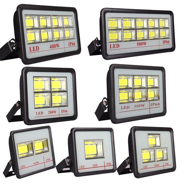 

outdoor led flood light fixture 600w 500w 400w 300w ip66 waterproof exterieur cob floodlight 90 degree beam angle spotlight