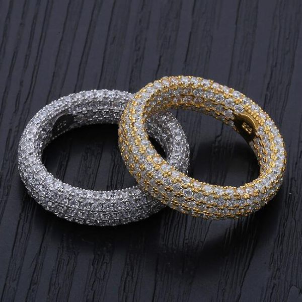 

роскошные женщины мужчины 925 серебро заполненные золото серебро обручальные кольца обручальные белого циркон размер кольца 7-11, Slivery;golden