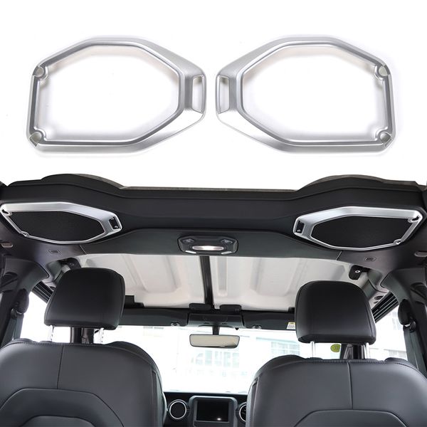 

car roof speaker ring silver decoration cover for jeep wrangler jl 2018 factory outlet high quatlity auto internal accessories