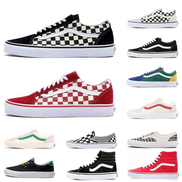 

2020 Новый Ван Оригинал Старый Skool Смешать Checker OTW ПОВТОР FEAR OF GOD Checkerboard Canvas спорта Mens Кроссовки Мода Повседневная обувь Размер 36-44