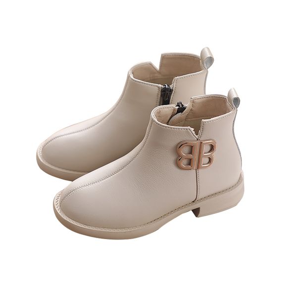 

children shoes for girls genuine leather boots fashionable kids snow booties winter autumn flat bottom princess shoes sx187, Black;grey