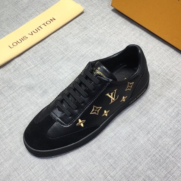 

fast delivery high-end luxury men's casual sports shoes fashion design brand platform men's shoes vintage pattern size: 38-44 hjtr, Black