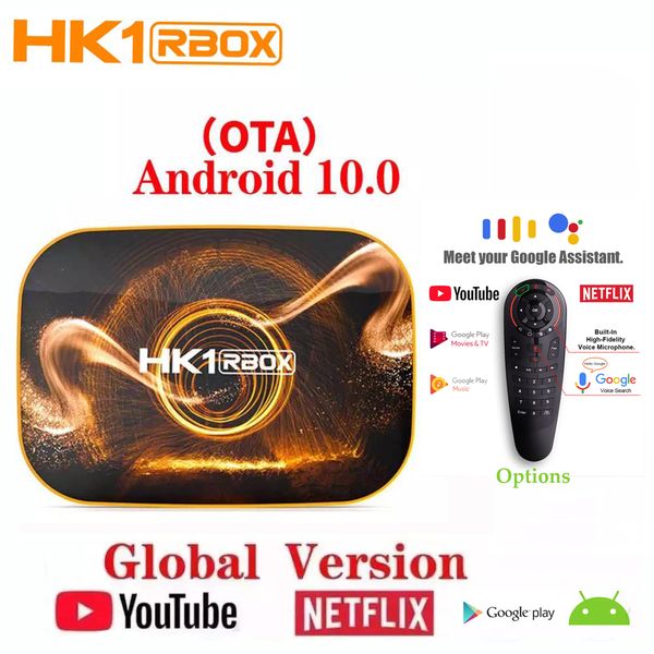 

2020 hk1 r1 маѬ android tv box 10 rk3318 4gb 64gb 5g wi-fi 4k media player netflix rbox ota g30s pk h96 max set top