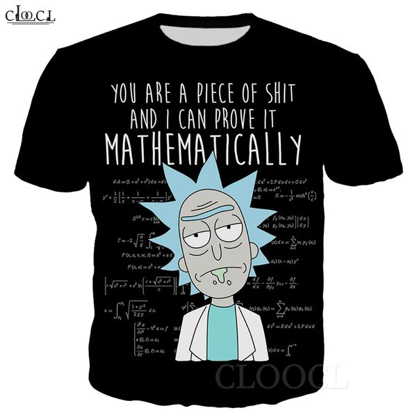 

вершины 3d full печатается с коротким рукавом harajuku streetwear новый стиль аниме рикки и морти тенниска мужские женские, White;black