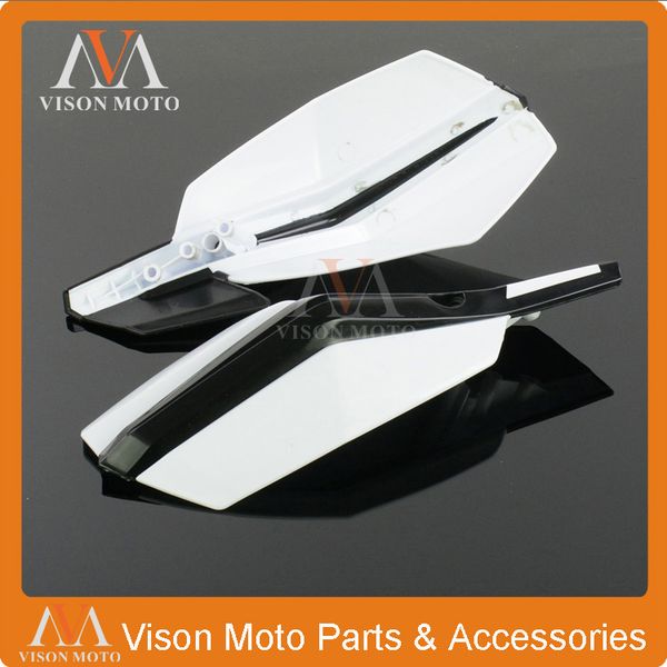 

white motorcycle handguard hand guard fit pit dirt bike motocross enduro supermoto racing for atv crf yzf kxf rmz klx drz