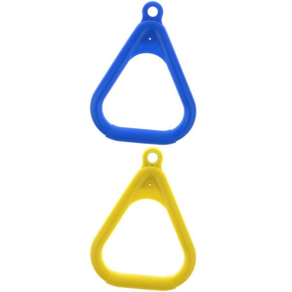 

pair kids swing rings outdoor gym playground swing supplies blue+yellow
