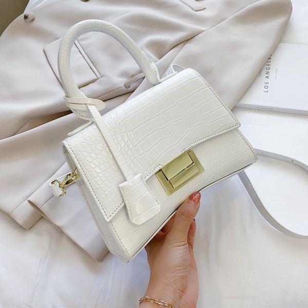 

2020 fashion pu leather shoulder handbags women's designer cross body bag totes crocodile pattern small crossbody bag