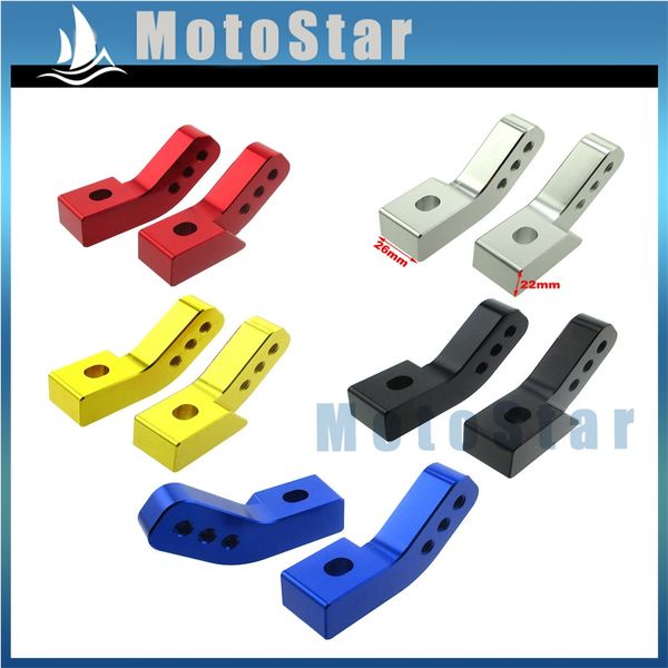 

red blue yellow black silver cnc aluminum ajustable foot peg rest extender riser bracket for pit dirt bike motard motorcycle