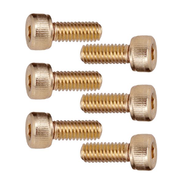 

6 pieces electric guitar locking string nut clamp hexagon screws m4