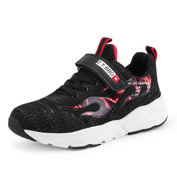 

spring autumn children shoes boys girls sports shoes fashion brand casual breathable outdoor kids sneakers boy running red, Black;red