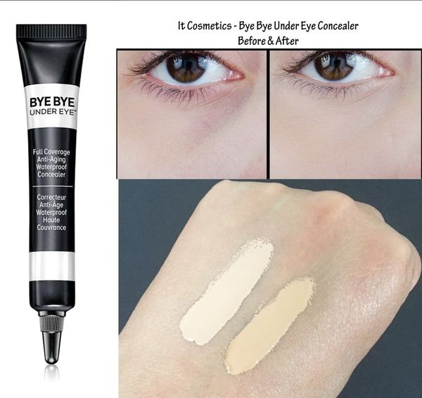 

makeup eye shadow primer bye bye under eye full coverage anti-aging waterproof concealer brighten eyes base 8g