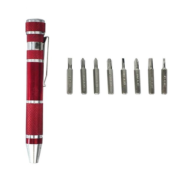 

8pcs in 1 screwriver set portable mini pen-type screw driver 45# carboon steel cross slotted screwdriver home repair tools