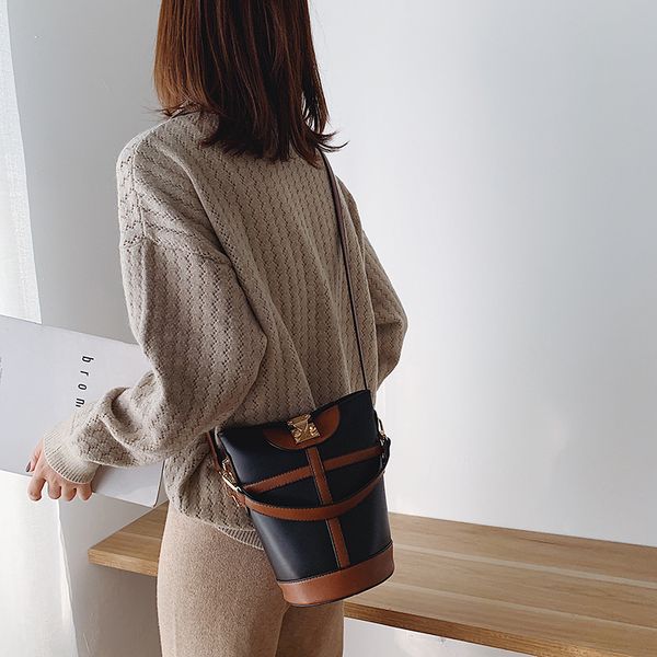 

сумки повелительниц мешка плеча diagonal пакет кожи высокого качества bucket bag l цветок новая бесплатная доставка