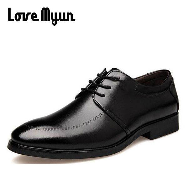 

pointed toe fashion black dress shoes mens patent leather shoes business wedding lace up flats size 38-44 ab-07