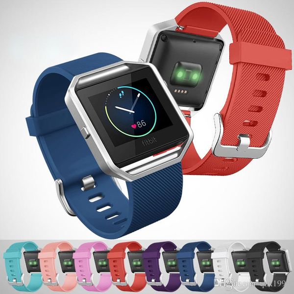 

silicone fitbit blaze replacement band waterproof wristband watchband 8 colors s/l size for fitbit blaze