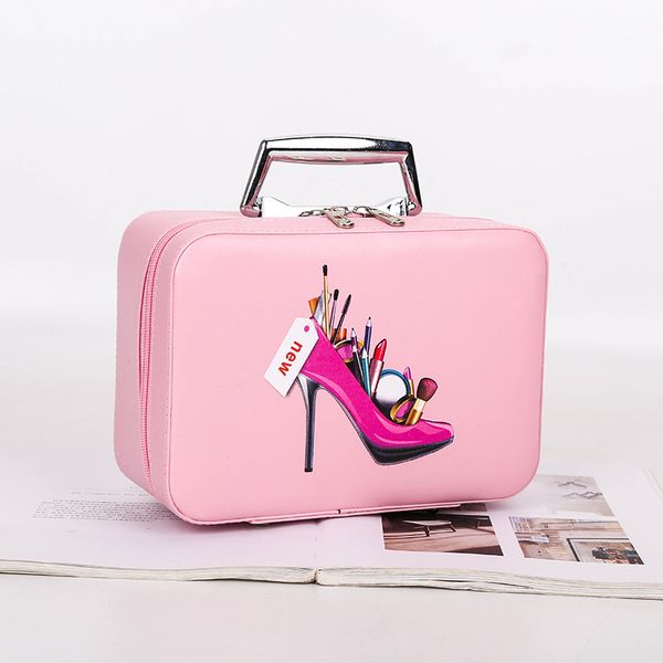 

women makeup bag lady cosmetic case handle organizer insert box large size high capacity handbag purse miwind