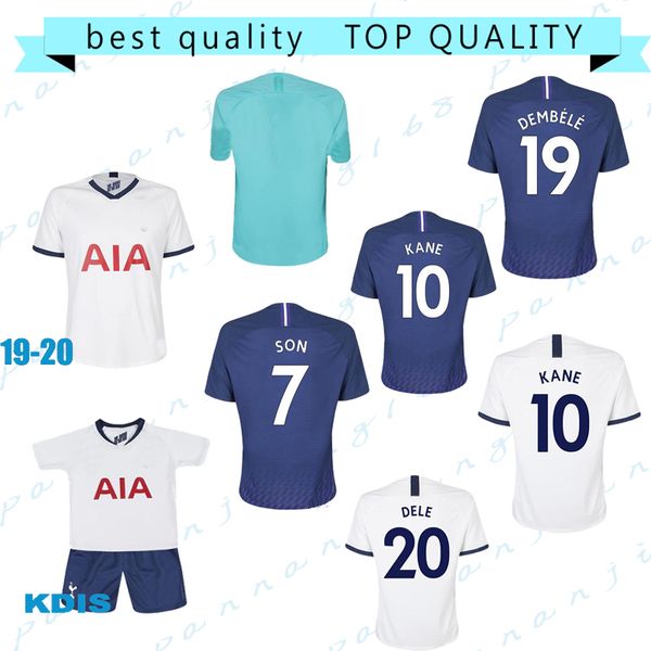 

19 20 Tottenhames KANE NDOMBELE Soccer Jersey 2019 2020 LUCAS SPURS ERIKSEN DELE SON jersey Football kit shirt Men and KIDS goalkeeper