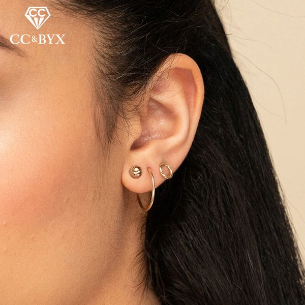 

cc stainless steel hoop earrings for women trendy jewelry 6mm-15mm simple earrings party fine gifts cder009, Silver
