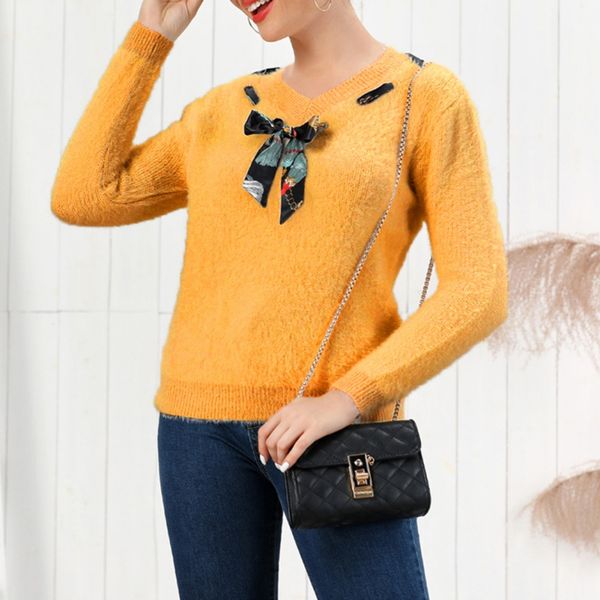 

women sweater pullover winter autumn knitted sweater jumpers loose v neck jumper pull femme, White;black