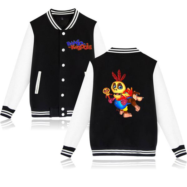 

banjo kazooie 2d fashion printed baseball jackets women/men long sleeve jackets 2019 new arrival casual clothes plus, Black;brown