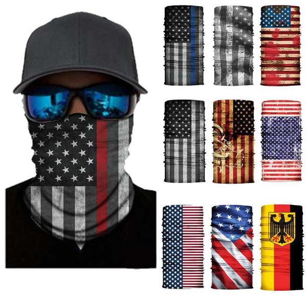 

cycling caps & masks hiking scarf sport headwear seamless bandana outdoor fishing national flag motorcycle neck gaiter turban handband, Black
