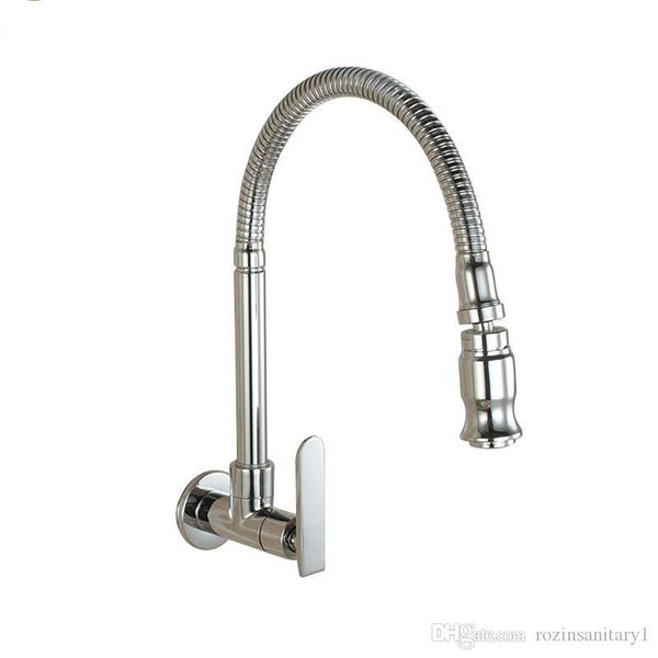 

wall mounted sprayer kitchen faucet cold water faucet single handle chrome flexible hose kitchen mixer taps single holes ing