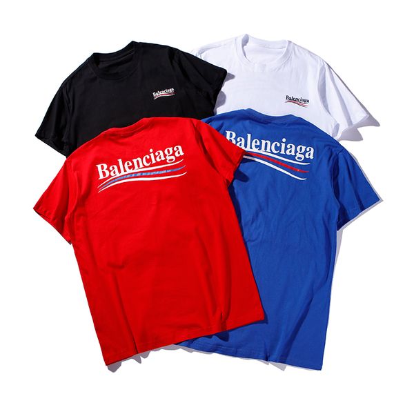 

Новая мужская и женская футболка 2018 года черно-белая футболка из 100% хлопка летняя