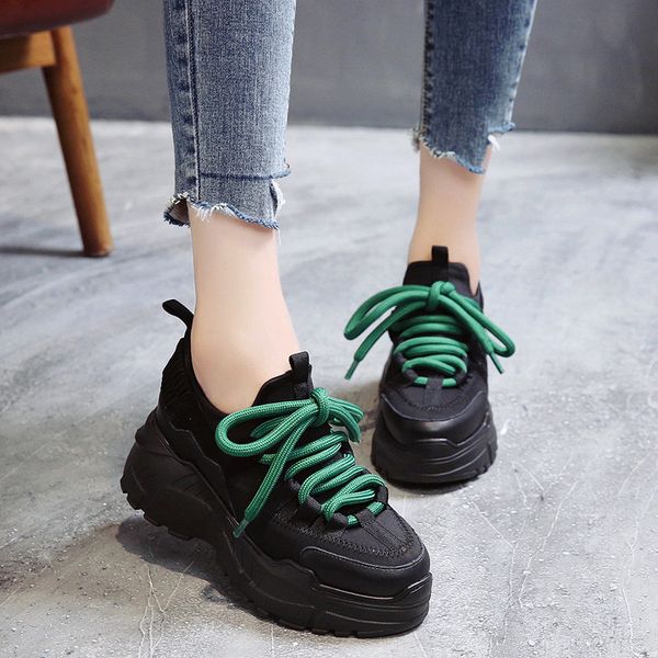 

2019 women platform spring women casual shoes 40 comfortable black shoes flat rgt6