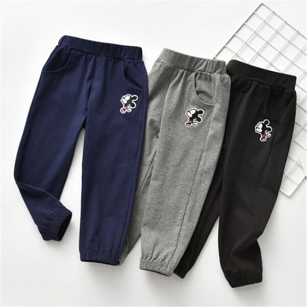 

мультфильм мальчиков брюки хлопок осень детские брюки повседневные дети сыпучие спортивные штаны thin, Blue